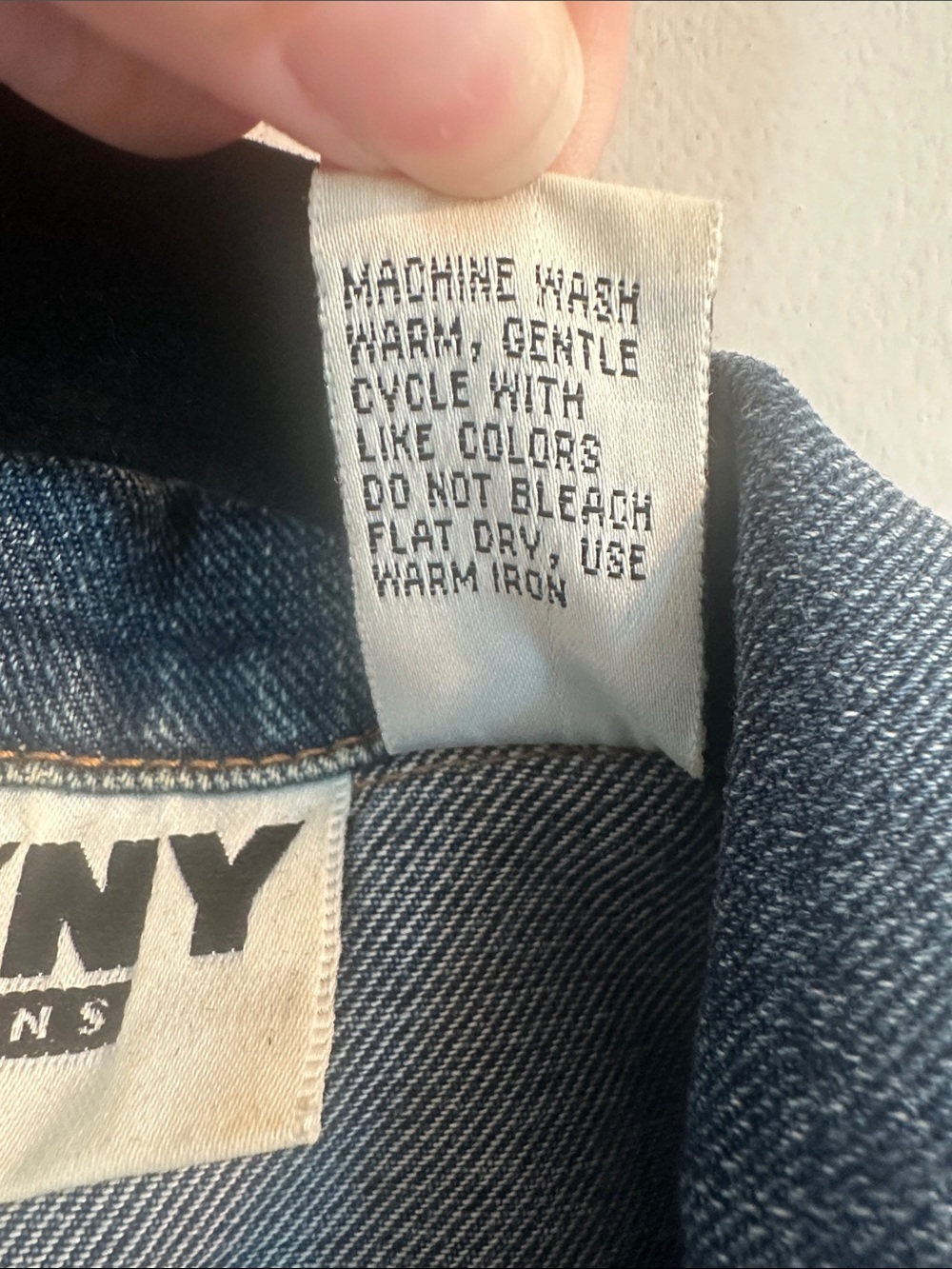 DKNY Blue Denim Sleeveless Jacket with Brass Buttons - Picture 5 of 12